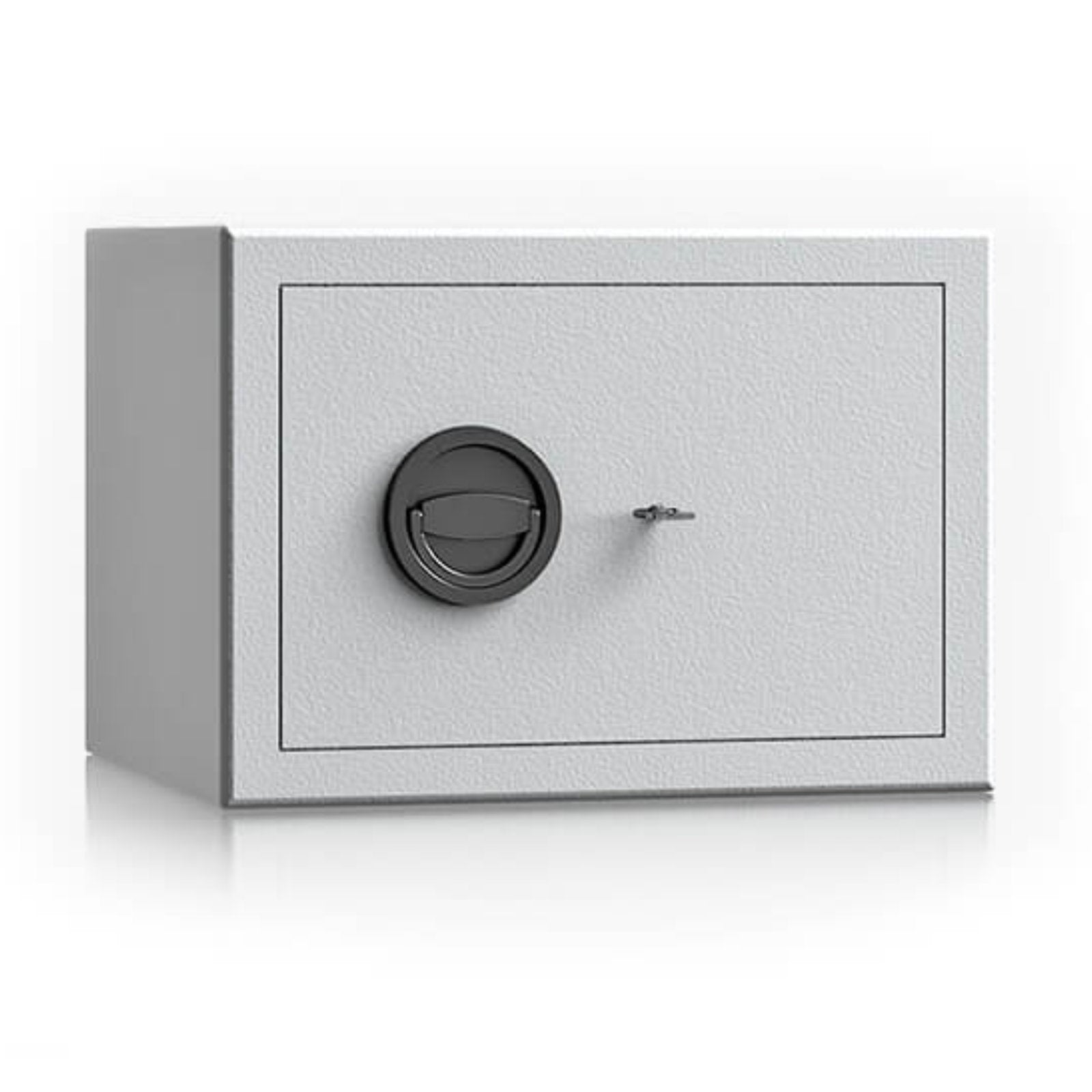 Möbeltresor BB 1 mit Doppelbart Sicherheitsschloss, RAL 7035 Lichtgrau, Sicherheitsstufe B, inklusive Verankerungsschrauben, 300 mm x 420 mm x 380 mm