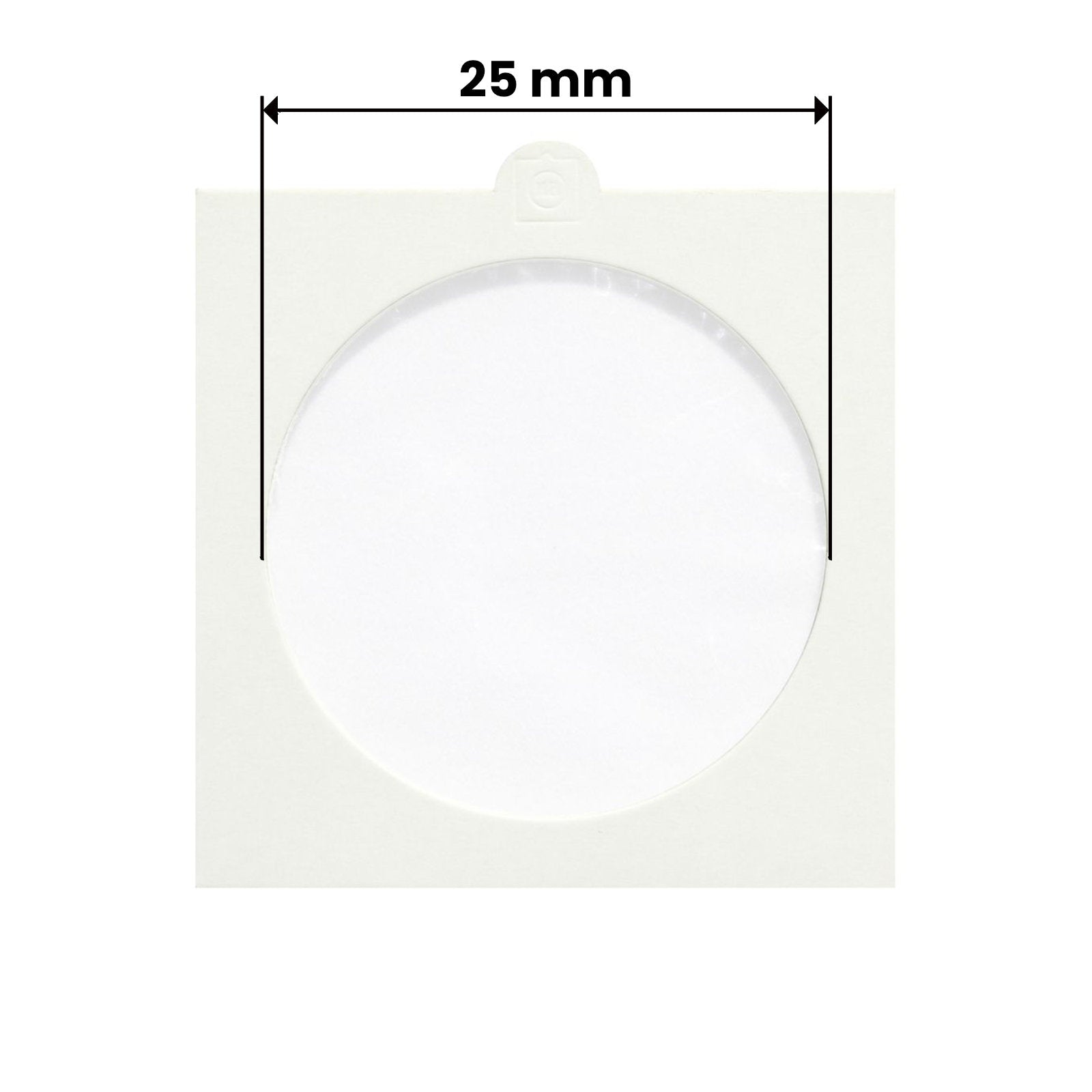 Münzrähmchen, in verschiedenen Größen, zum Heften oder Selbstklebend, 25er Set