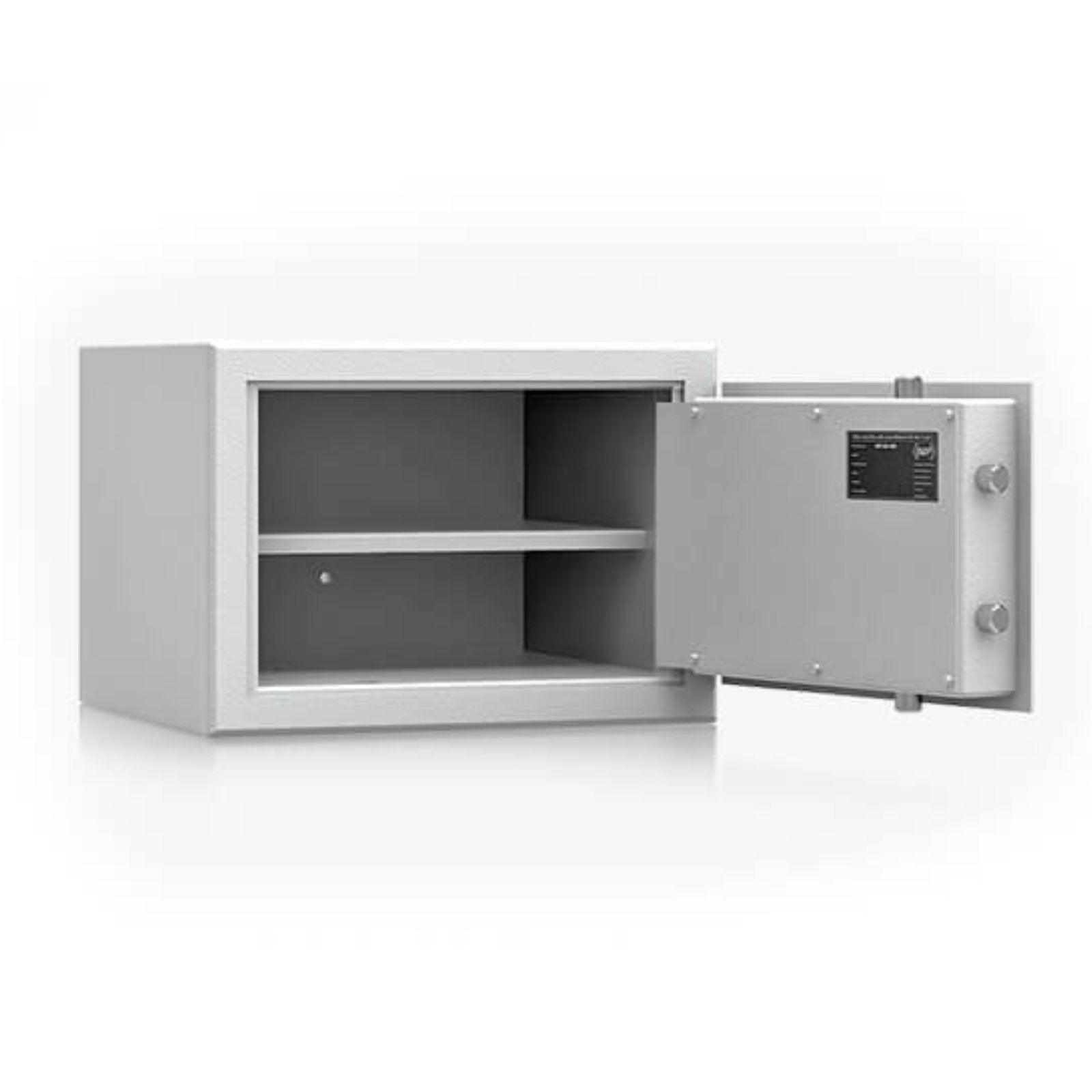 Möbeltresor BB 1 mit Doppelbart Sicherheitsschloss, RAL 7035 Lichtgrau, Sicherheitsstufe B, inklusive Verankerungsschrauben, 300 mm x 420 mm x 380 mm