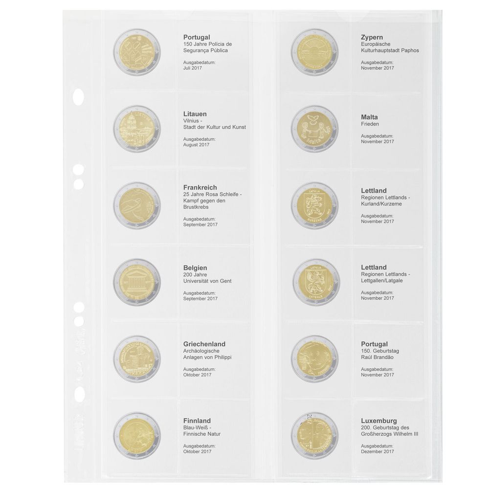 Multi Collect Vordruckblatt für 2 Euro Sammlermünzen