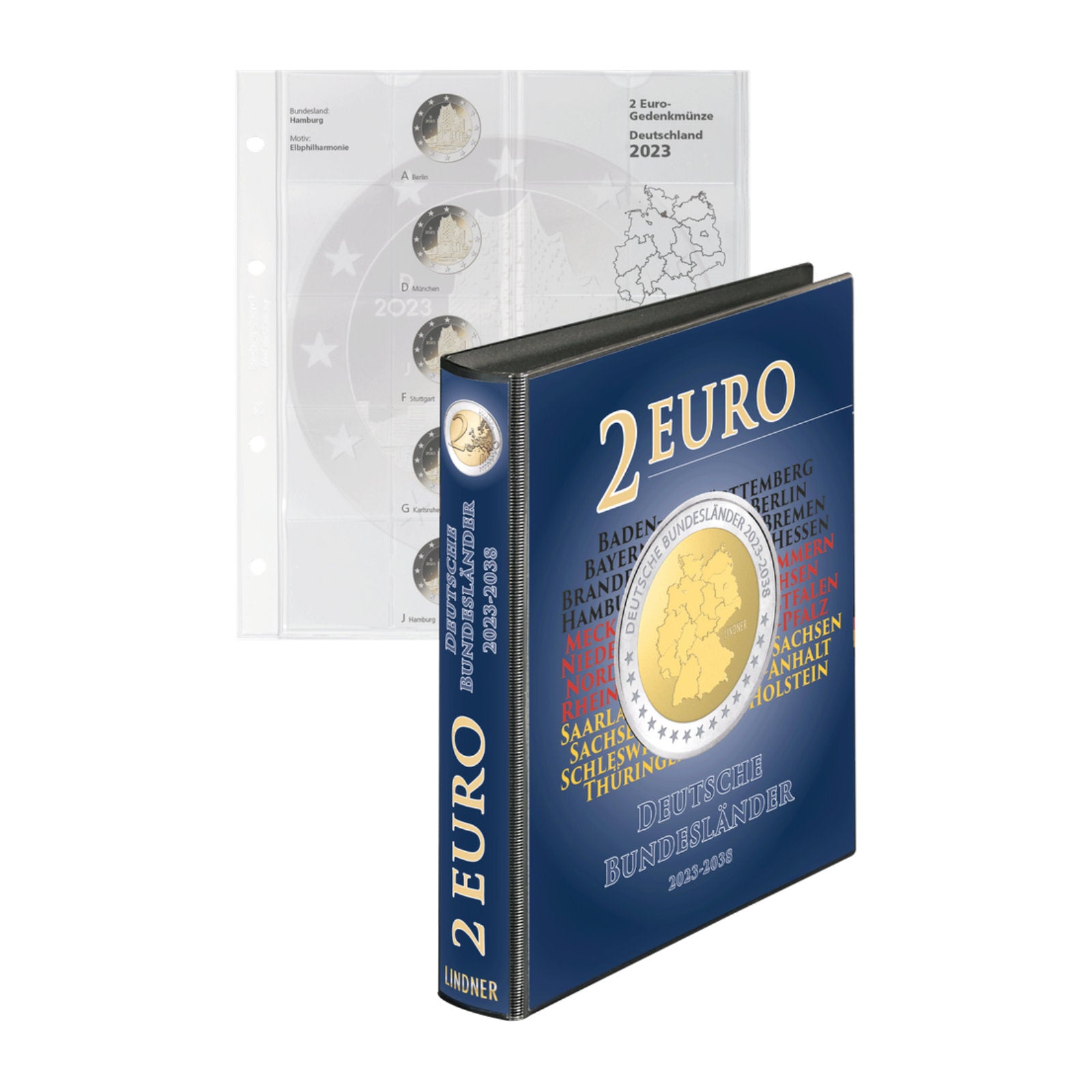 Münzalbum für 2 Euro Sammlermünzen "Deutsche Bundesländer" 2023 - 2038