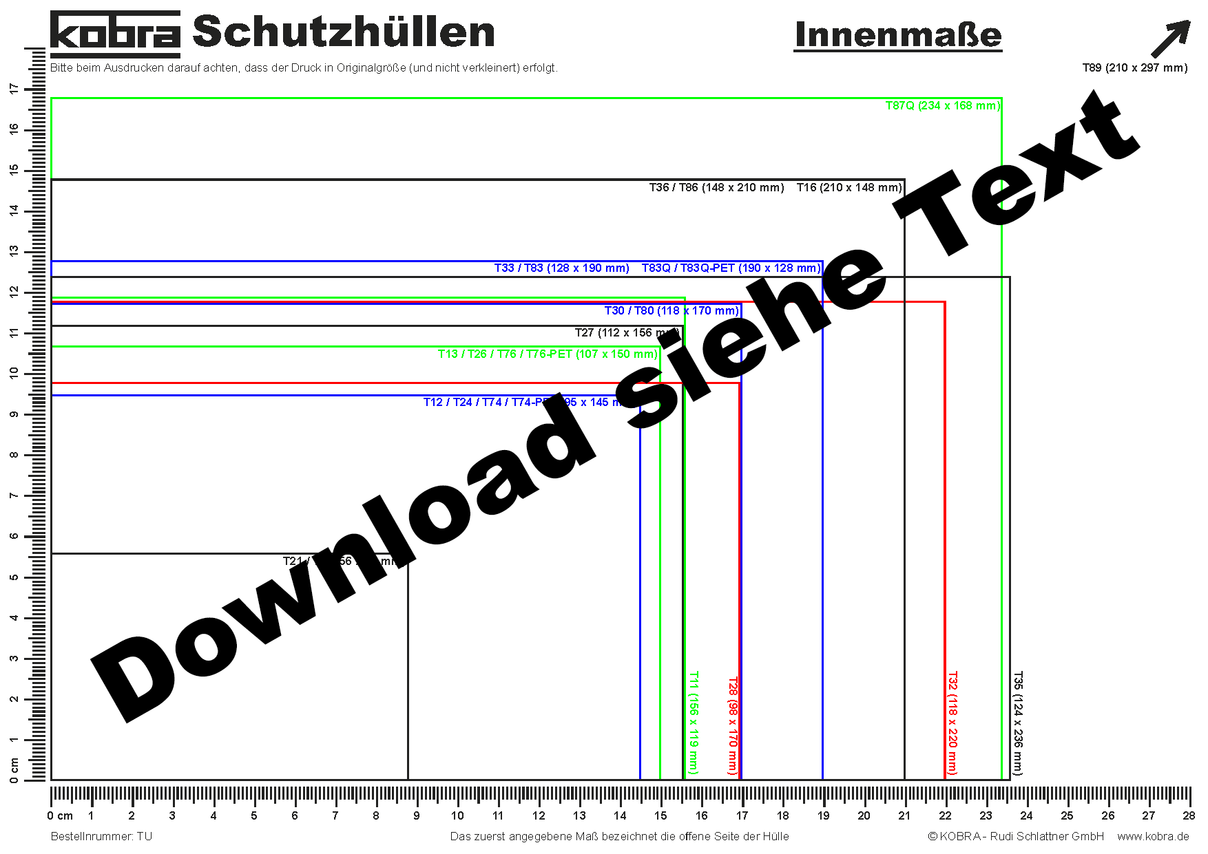 Schutzhüllen für größere Banknoten bis 204 x 124 mm