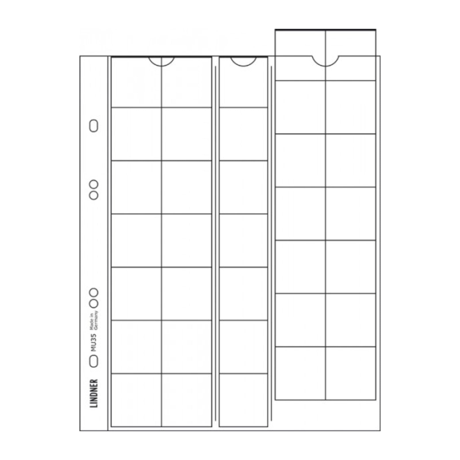 Multi Collect Münzblätter mit Zwischenblätter in Schwarz (5er Set)