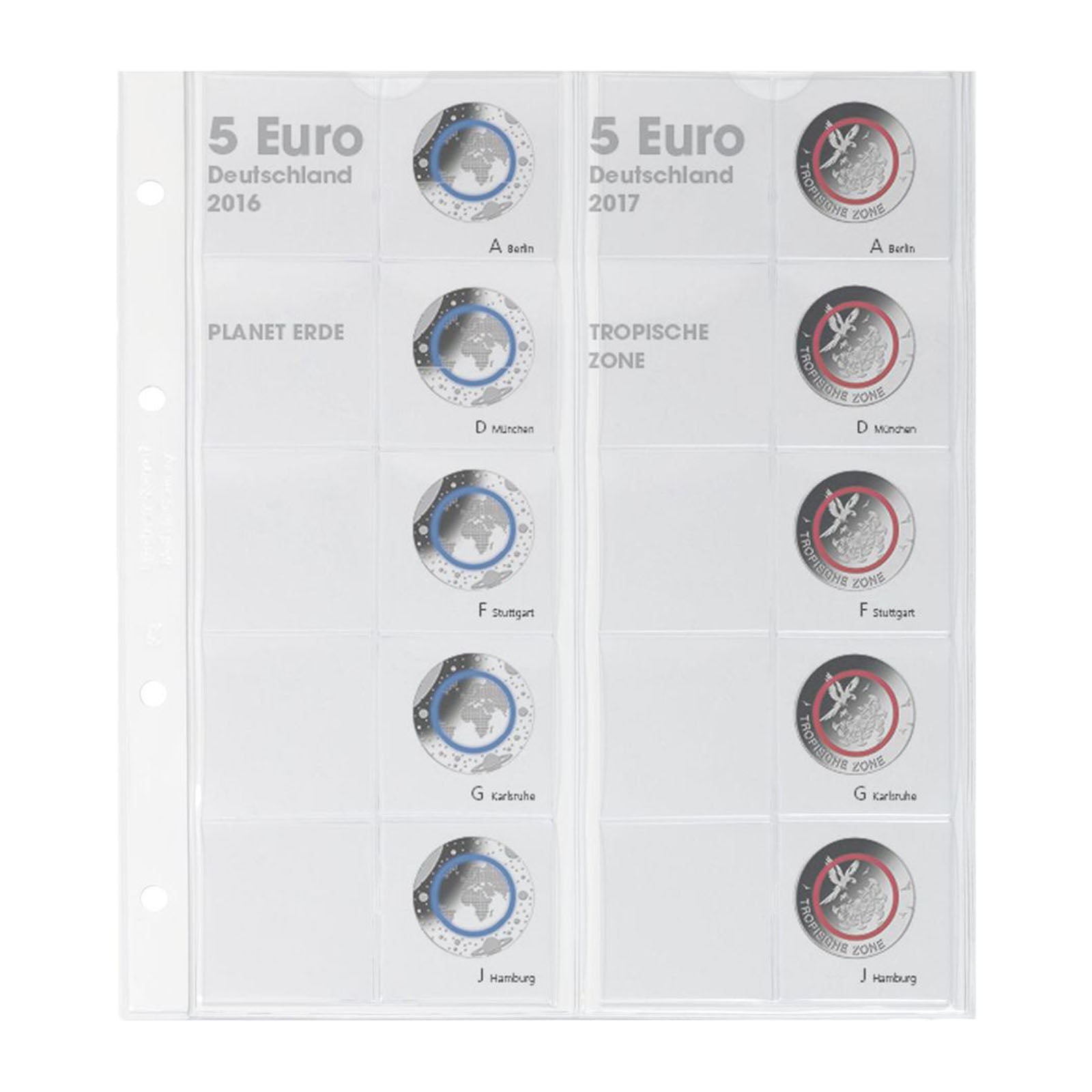Karat Vordruckblatt für 5 Euro Sammlermünzen, Deutschland