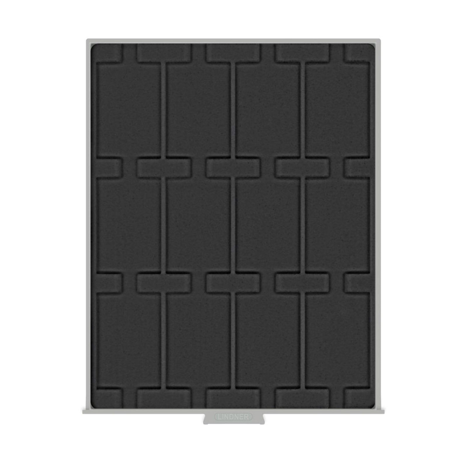 Münzbox mit 12 Rechteckigen Fächern für Rebeck Coin L 75 mm x 50 mm Münzrähmchen