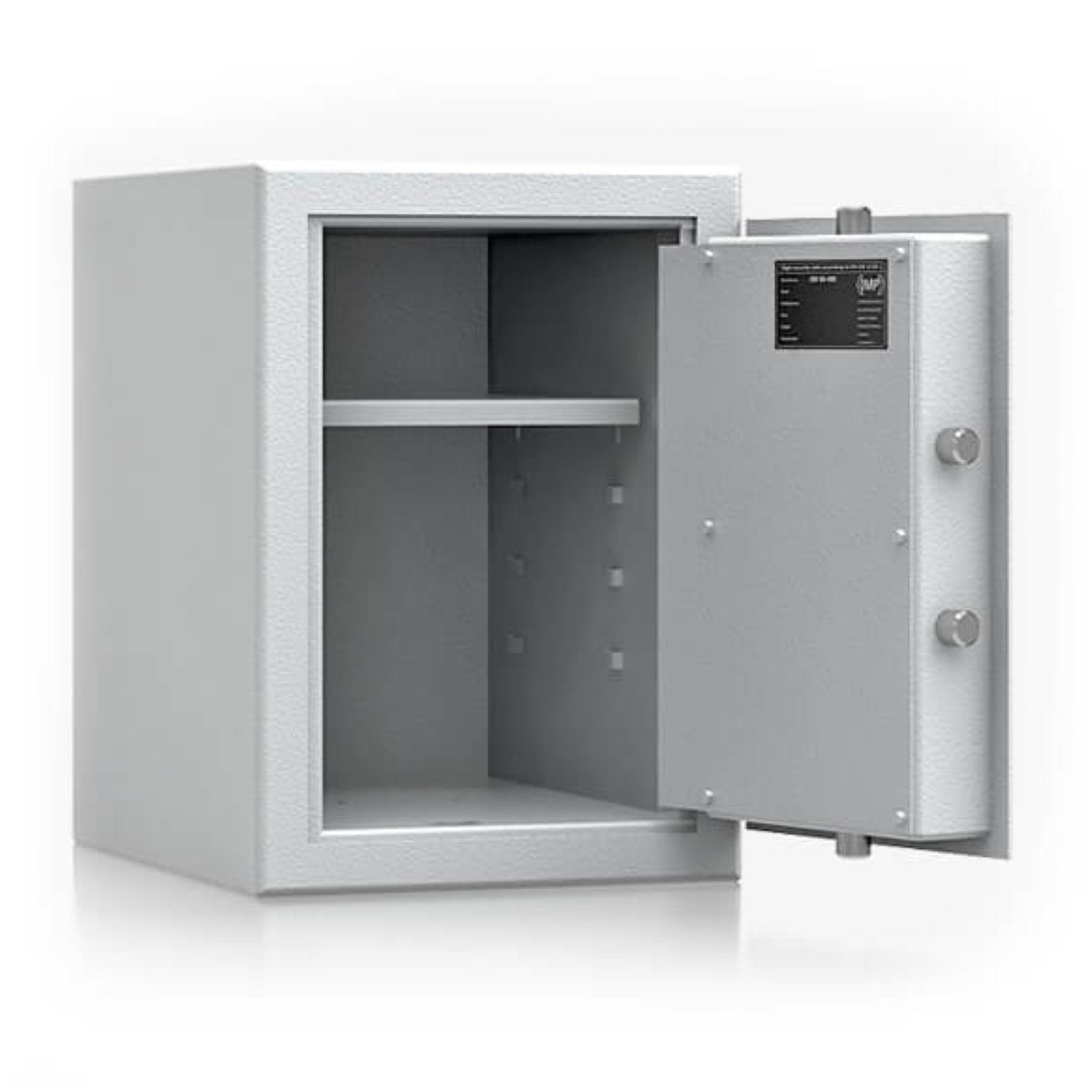 Möbeltresor BB 2 mit Doppelbart Sicherheitsschloss, RAL 7035 Lichtgrau, Sicherheitsstufe B, inklusive Verankerungsschrauben, 420 mm x 300 mm x 380 mm