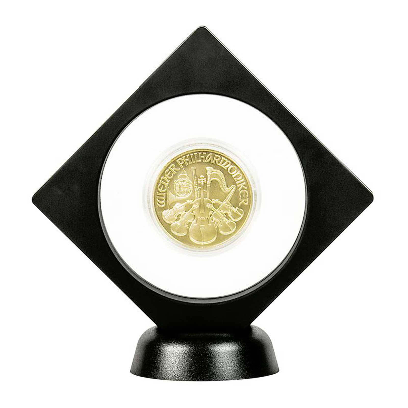 Objektrahmen mit rundem Ausschnitt und Standfuß, 90 mm x 90 mm