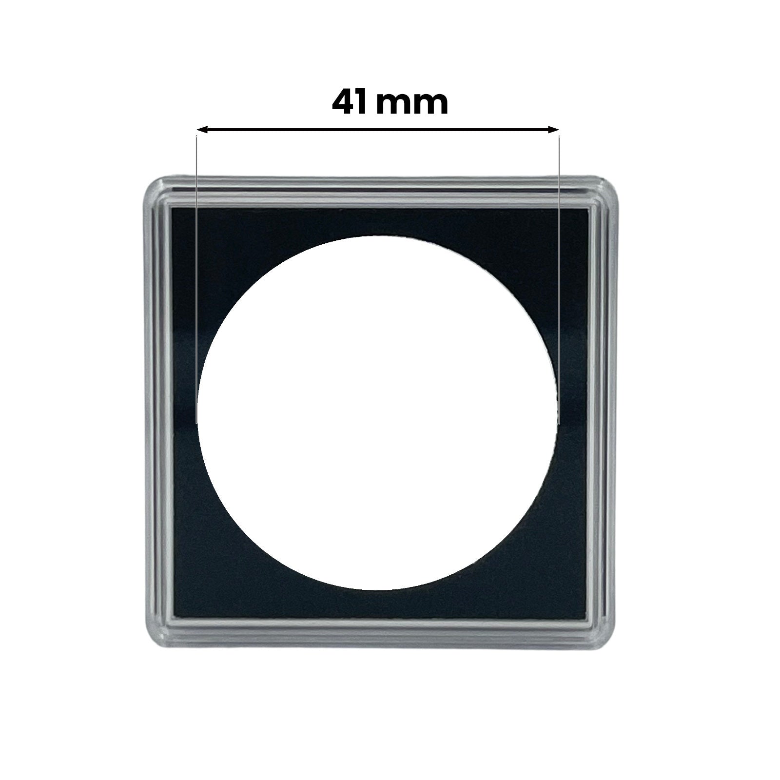 Münzkapsel eckig 41 mm, 4er Set
