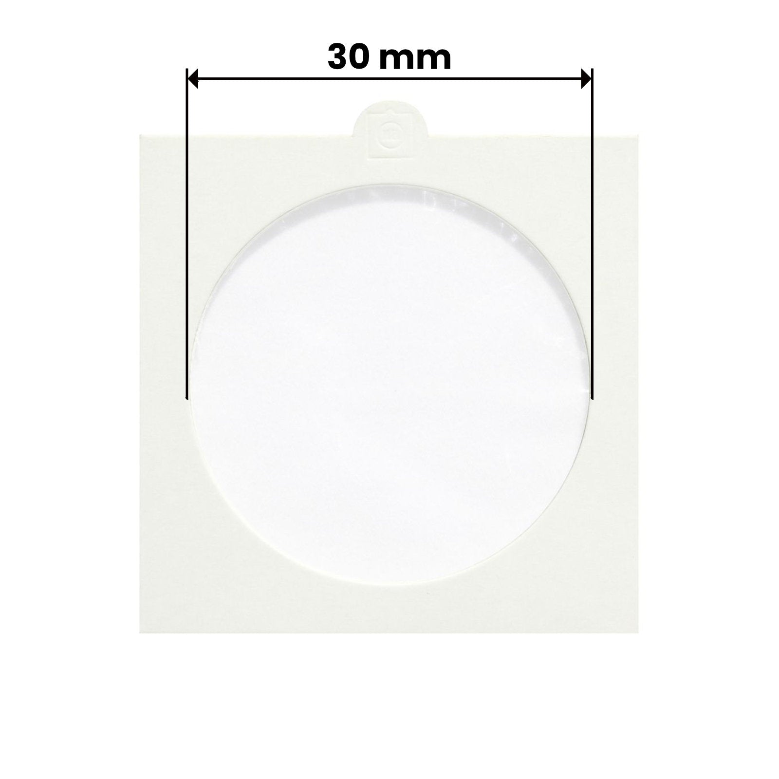 Münzrähmchen, in verschiedenen Größen, zum Heften oder Selbstklebend, 100er Set