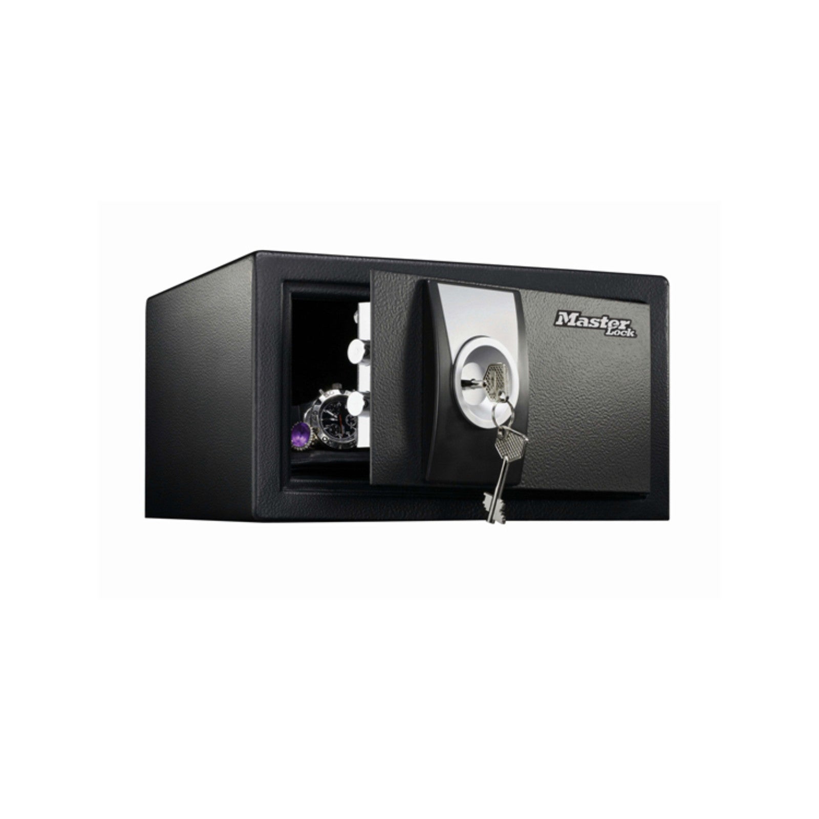 Möbeltresor mit Doppelbart Sicherheitsschloss Master Lock X-Line Serie, Schwarz, 167 mm x 290 mm x 264 mm