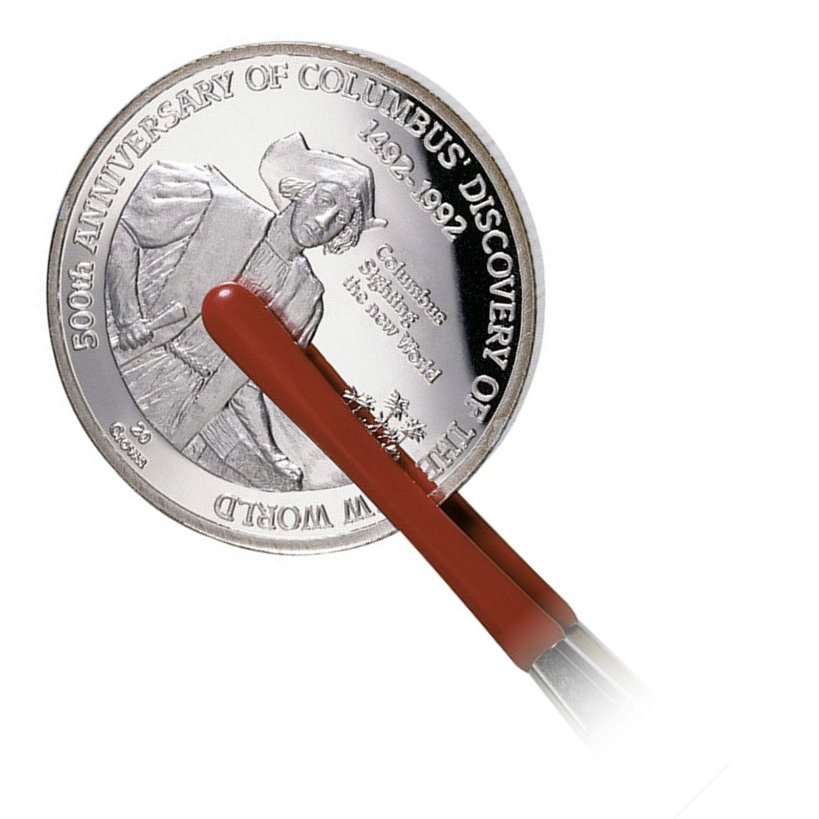 Münzpinzette 120 mm vernickelt