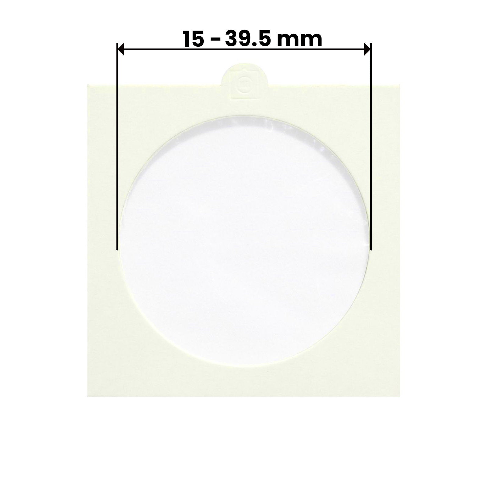 Münzrähmchen, in verschiedenen Größen, zum Heften oder Selbstklebend, 100er Set