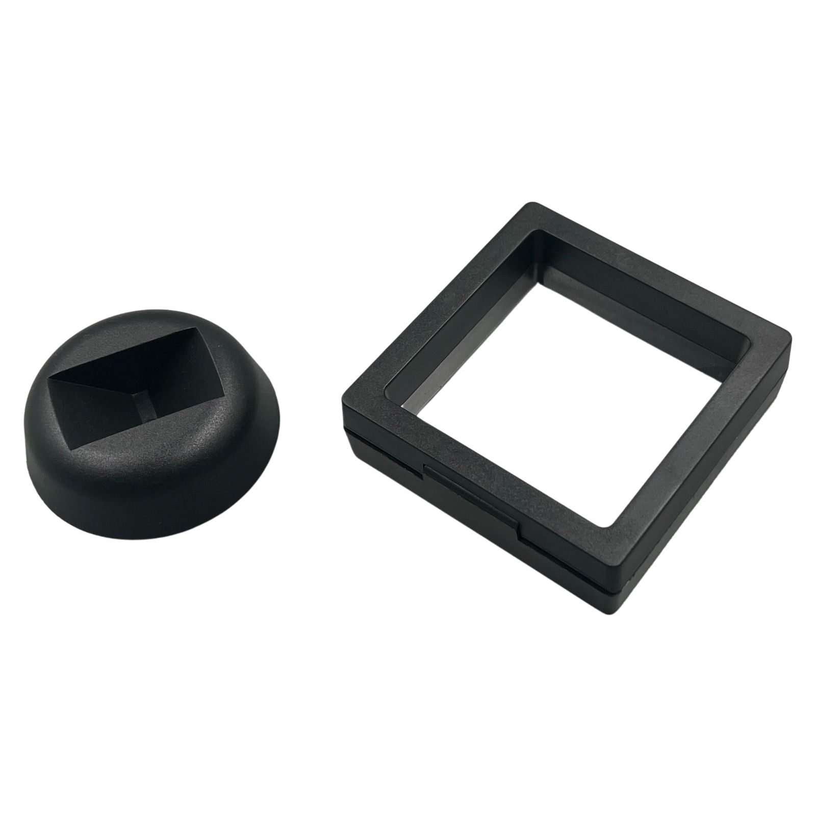 Objektrahmen mit eckigem Ausschnitt und Standfuß, 70 mm x 70 mm