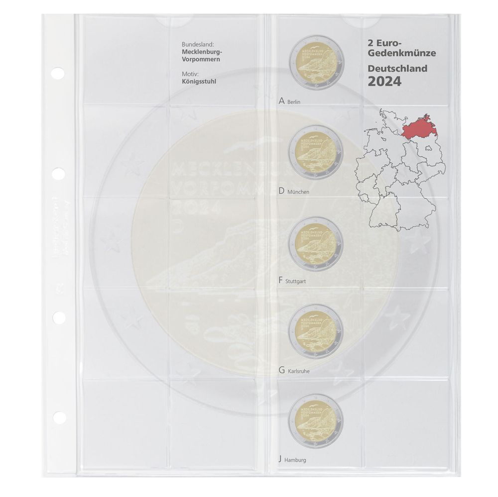 Münzalbum für 2 Euro Sammlermünzen "Deutsche Bundesländer" 2023 - 2038